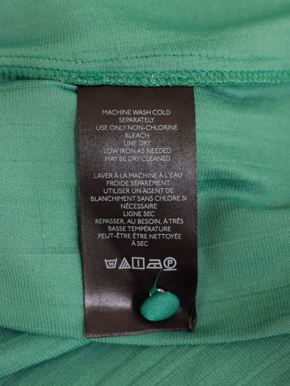 Anthropologie Shirred Peasant Blouse Green Emerald Ruffle Button Front Sz S Boho - Picture 9 of 13